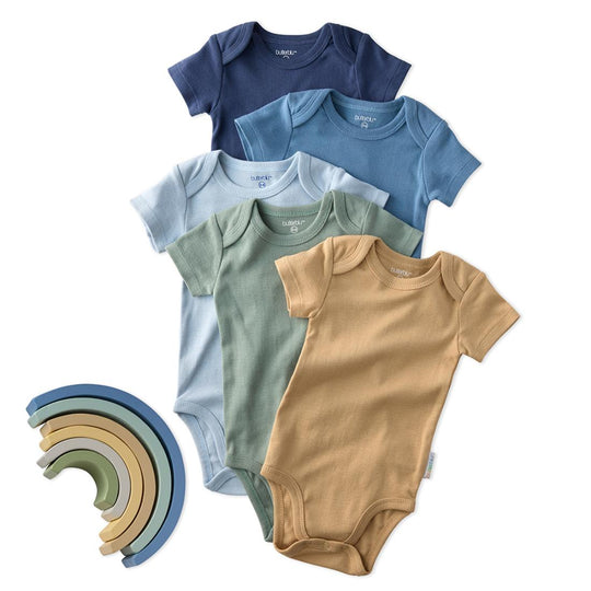 Avery - Short Sleeve Bodysuit, 5 Pack - Terra banner