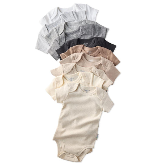 Avery - Short Sleeve Bodysuit, 10 Pack - Stone Natural Rainbow banner