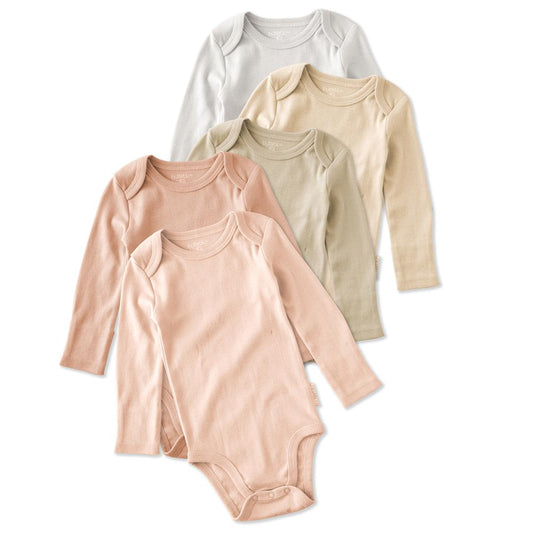 Blake - Long Sleeve Bodysuit, 5 Pack - Pink Sunrise banner