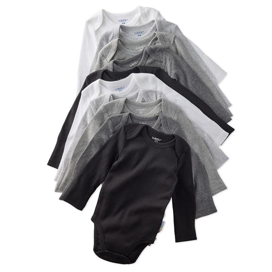 Blake - Long Sleeve Bodysuit, 10 Pack - Stone Ombre Rainbow banner
