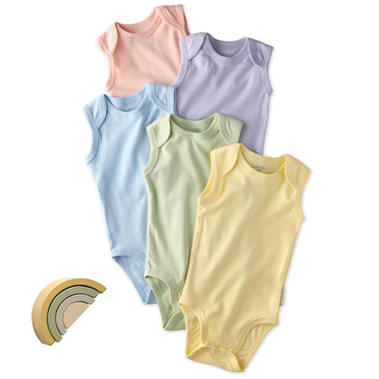 Sam - Sleeveless Bodysuits, 5 Pack - Haze banner