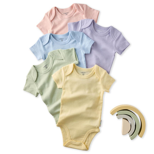 Avery - Short Sleeve Bodysuit, 5 Pack - Haze banner