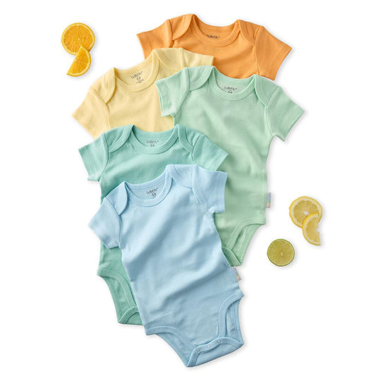 Avery - Short Sleeve Bodysuit, 5 Pack - Sunny banner
