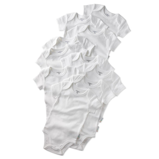 Avery - Short Sleeve Bodysuit, 10 Pack - White banner