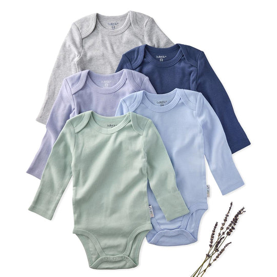 Blake - Long Sleeve Bodysuit, 5 Pack - Frost banner