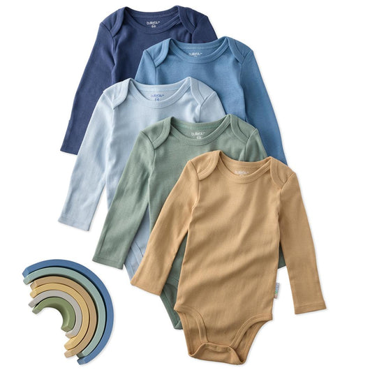 Blake - Long Sleeve Bodysuit, 5 Pack - Terra banner