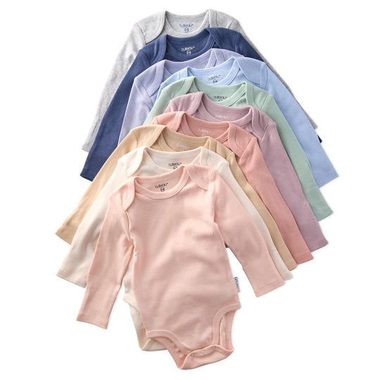 Blake - Long Sleeve Bodysuit, 10 Pack - Sorbet Frost Rainbow banner