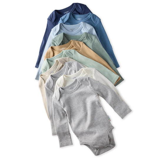 Blake - Long Sleeve Bodysuit, 10 Pack - Seafoam Terra Rainbow banner