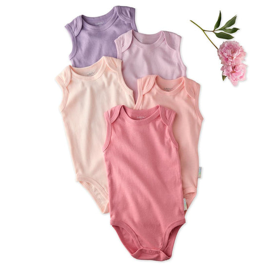 Sam - Sleeveless Bodysuits, 5 Pack - Pink banner