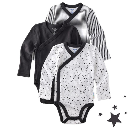 Sterling - Side Snap Bodysuit, 3 Pack - Black Twinkle banner