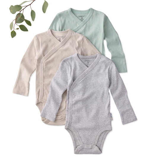 Sterling - Side Snap Bodysuit, 3 Pack - Seafoam banner